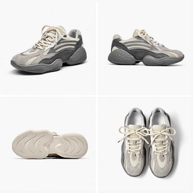 Sneakers Women Genuine Cow Leather Pigskin Round Toe Cross Tied Lady Casual Dad Shoes Platform Handmade 29350