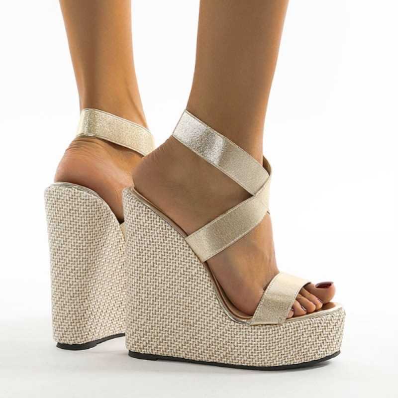 Super High Peep Toe Gladiator Wedges Sandals Cover Heel Platform Ladies Sandals Fashion Summer Women Shoes