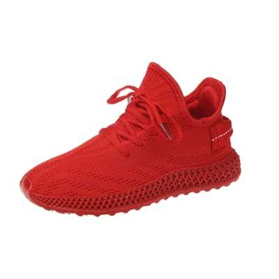 Fashion Spring Female Sneakers Women Shoes Korean Mesh Yellow Ladies Shoes Woman Lace Up Red Black Casual Shoes Breathable 2021