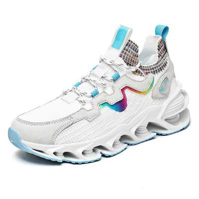 Running Shoes for Men Summer Flying Woven Sneakers Blade Cushioning Soles Mens Athletic Shoes Walking Trekking Leisure Sneaker