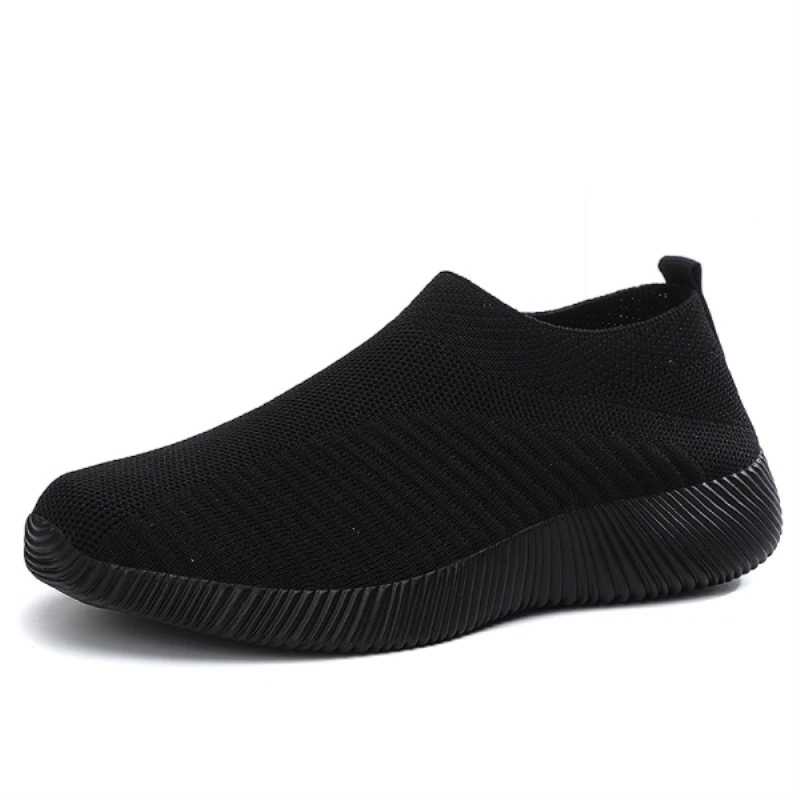 Women Vulcanized Shoes High Quality Women Sneakers Slip On Flats Shoes Women Loafers Plus Size 42 Walking Flat
