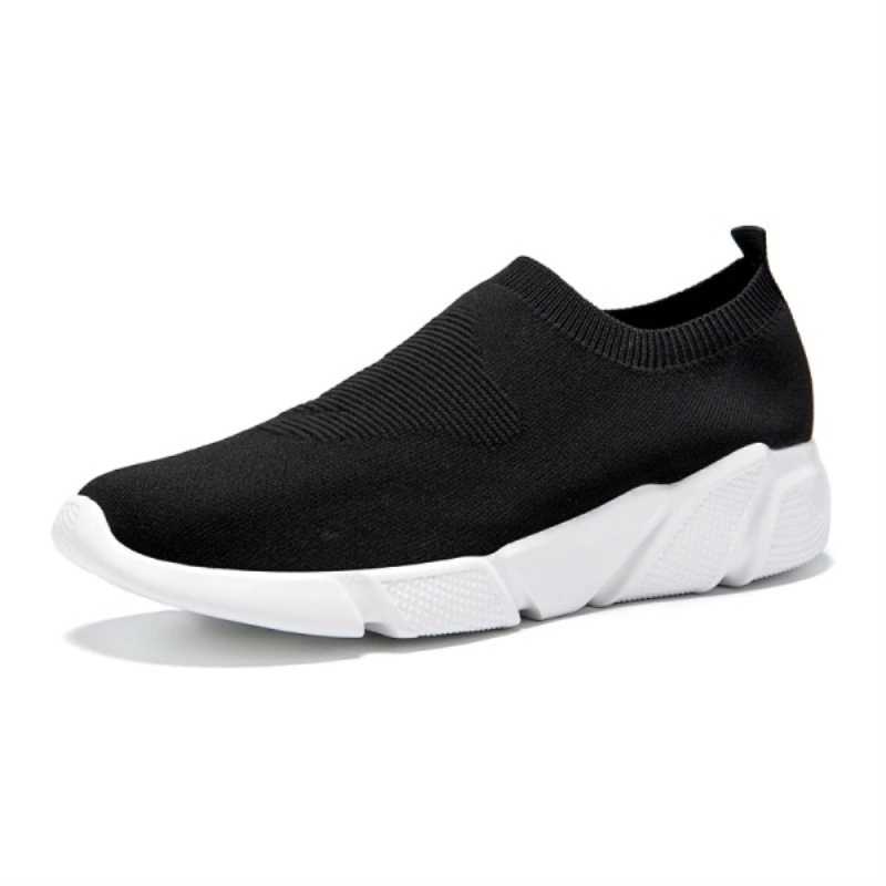 Brand Unisex Socks Shoes Breathable High top Women Shoes Flats Fashion Sneakers Stretch Fabric Casual Slip On Ladies Shoes