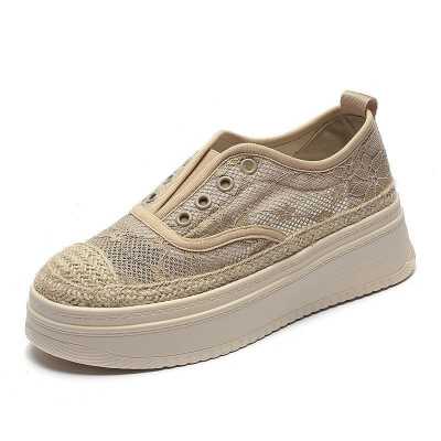 Fisherman Shoes Women Platform 2021 Summer Breathable All Match Casual Women's Loafers Lace Japanese Student Board Shoes Girls