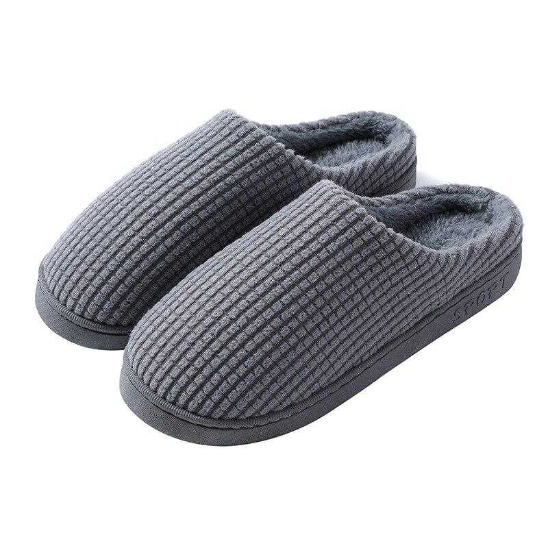 Winter slippers for women Corduroy short Plush warm Bedroom Shoes Comfortable Rubber Non slip Female slippers Home