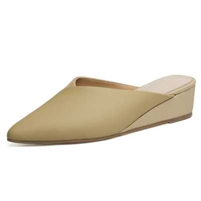 Fashion Genuine Leather Med Heels Wedges Sandals Women Summer Casual Party Shoes Sandales Femmes 2021