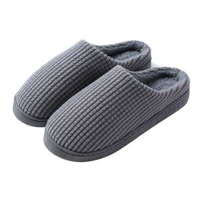 Winter slippers for women Corduroy short Plush warm Bedroom Shoes Comfortable Rubber Non slip Female slippers Home