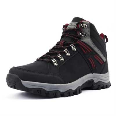 Casual Outdoor Male Sneakers Breathable Hiking Shoes Men's Leather High Top Boots Anti slip Cushioning Trekking Sports Shoes